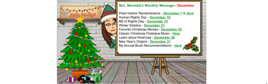 Ms. Morstatts December Message
