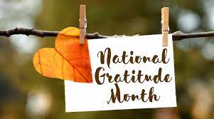What is National Gratitude Month?